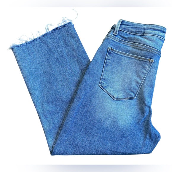 Risen Jeans Blue Womens Cropped Straight Jeans Size 29 - Picture 8 of 14